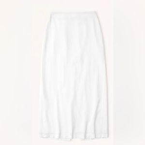 Linen-Blend Maxi Skirt